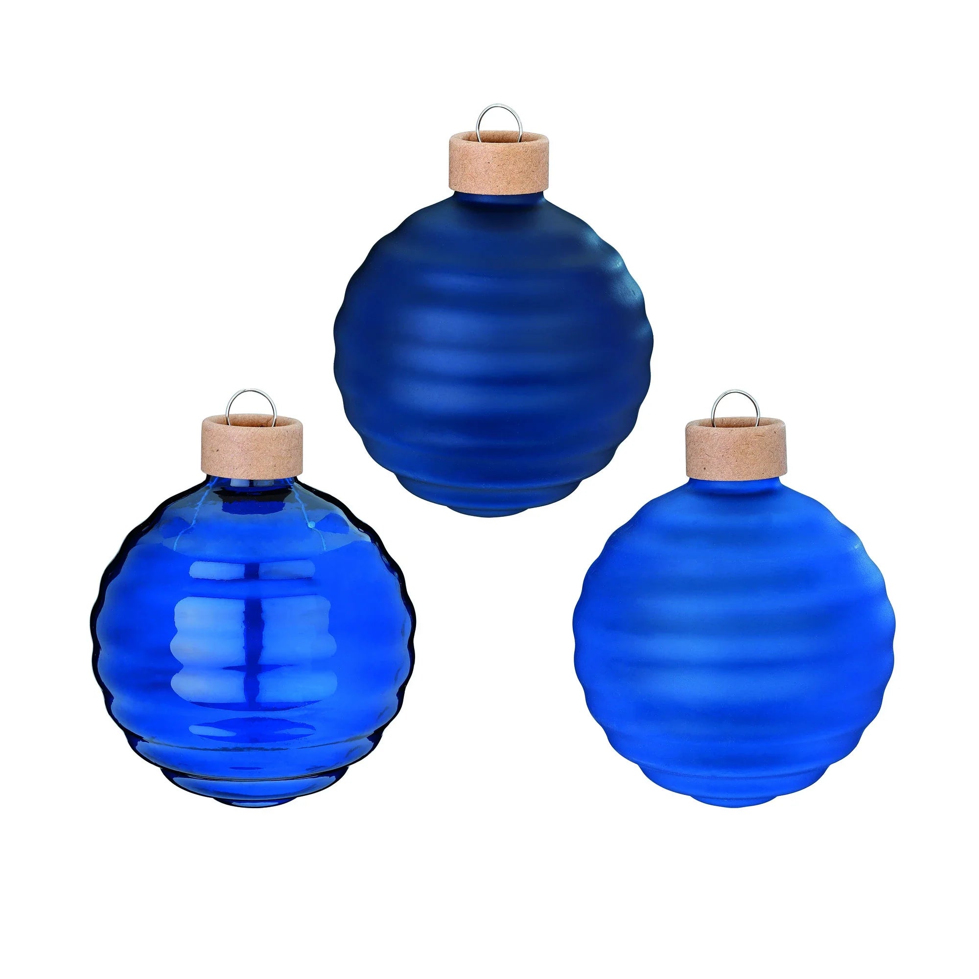 Glas-Dekokugeln Struktur „Space“ (8 cm, 3er-Set)