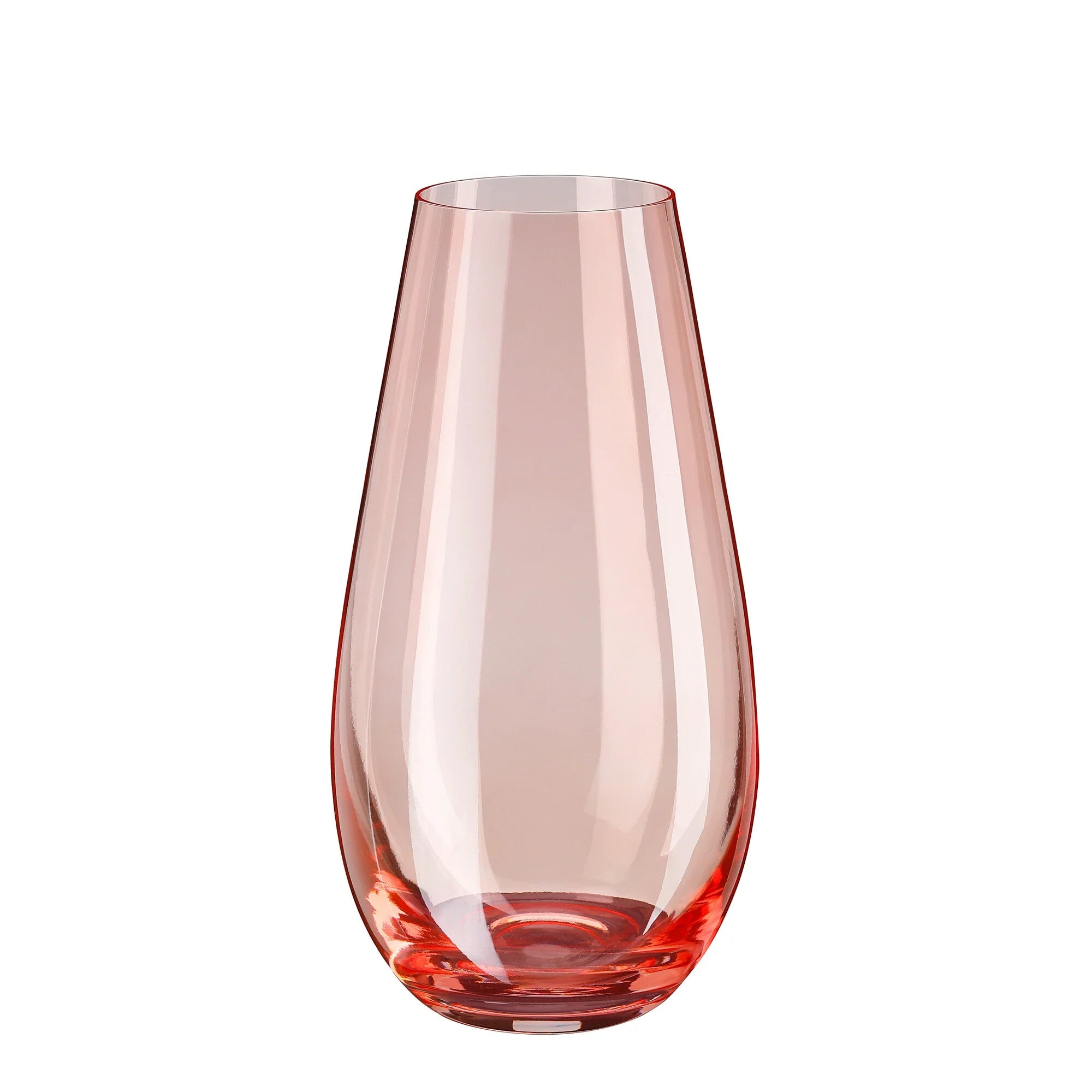 Elegante Glasvase in Hellrosa (Höhe 24,5 cm)