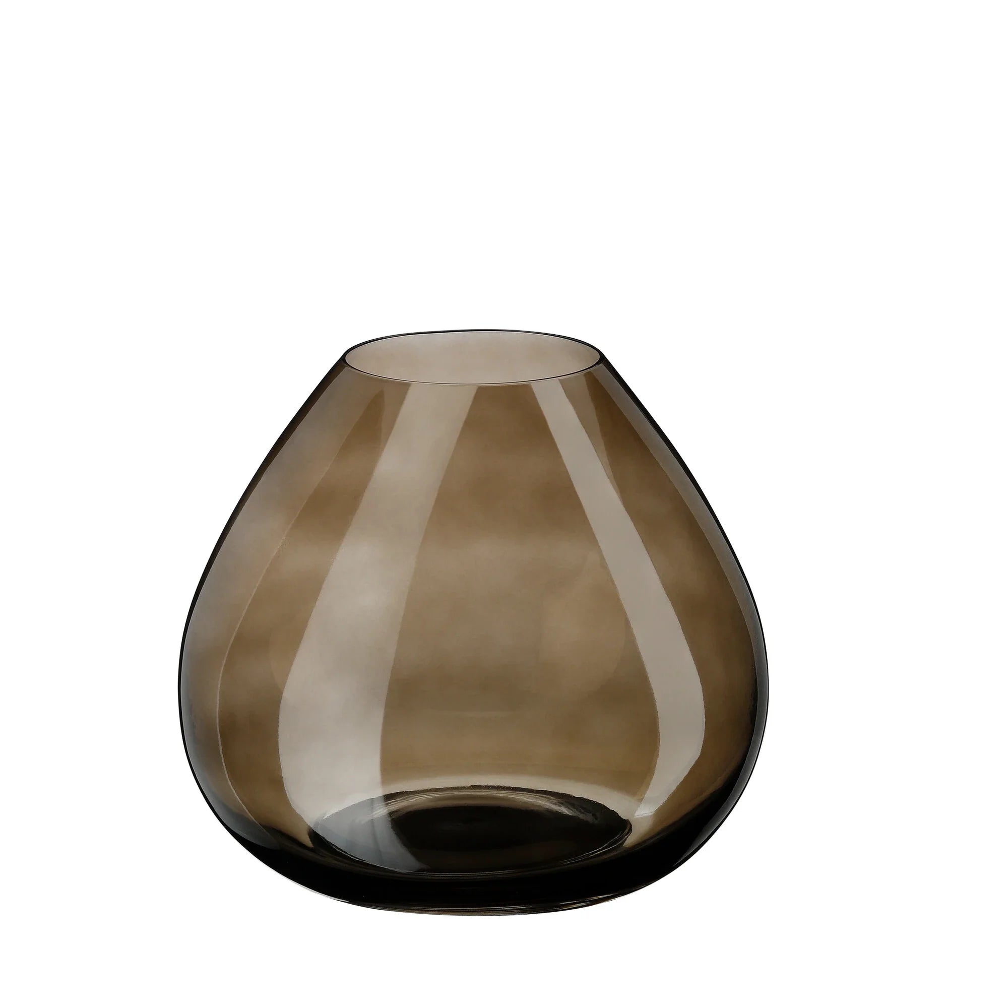 Moderne Glasvase in Grau (Höhe 16,5 cm)