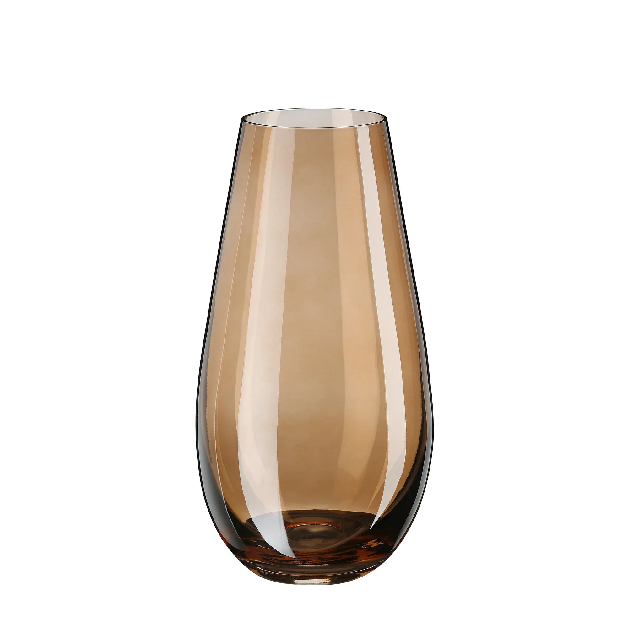 Klassische Glasvase in Hellbraun (Höhe 24,5 cm)