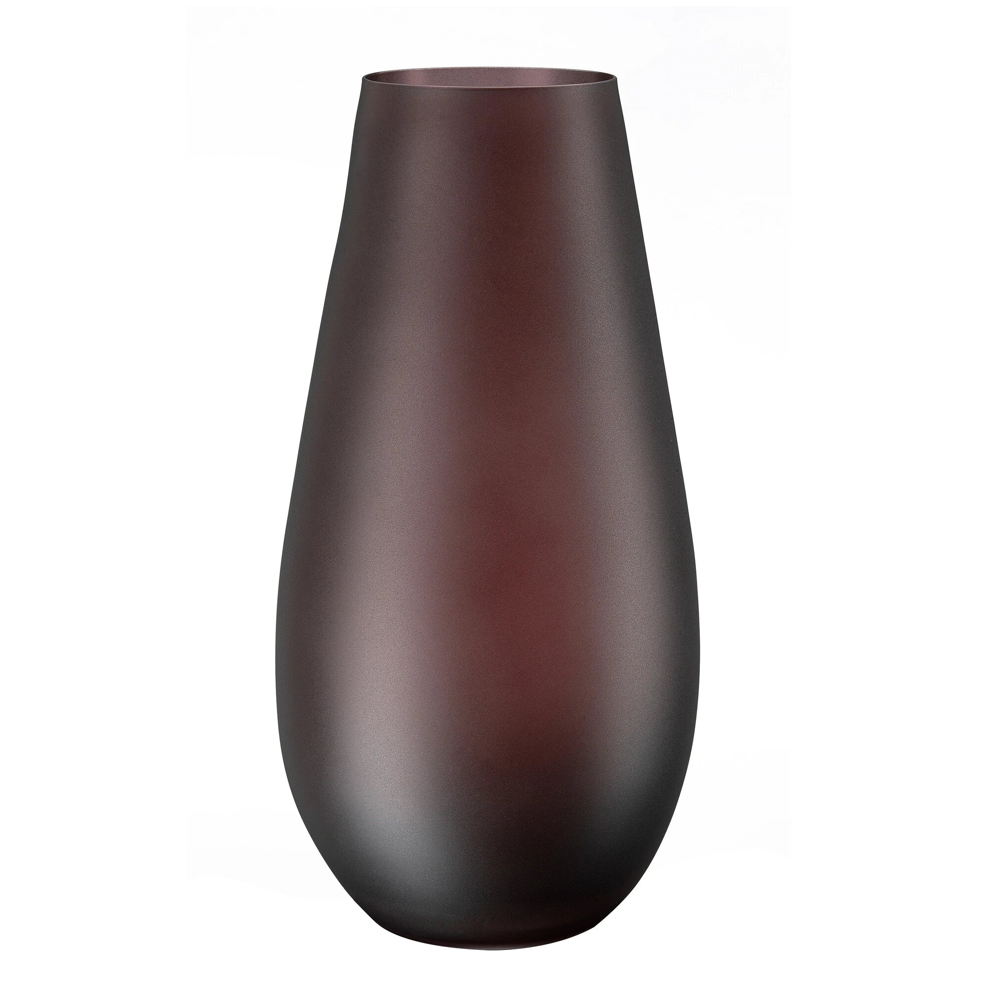 Large Glass Vase, Coffee, Glass, 30,5 cm