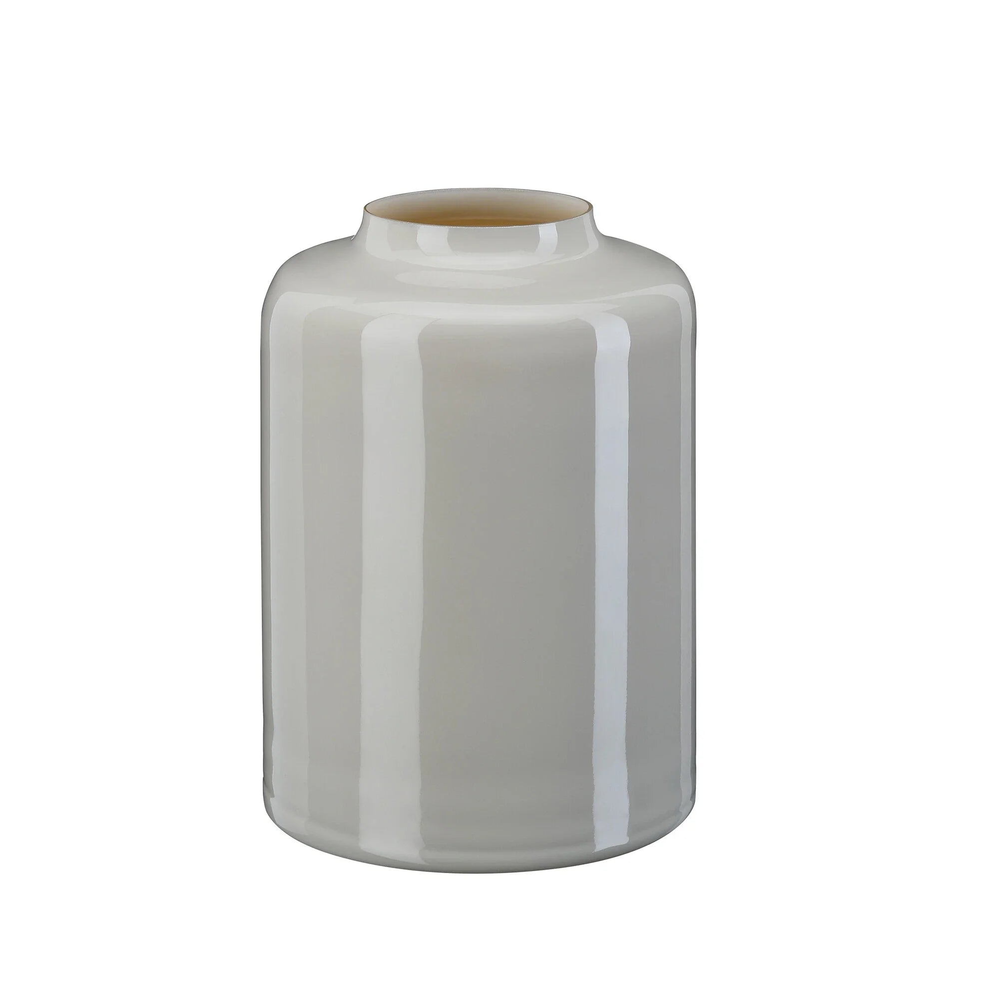 Stilvolle Glasvase in Beige (Höhe 18 cm)