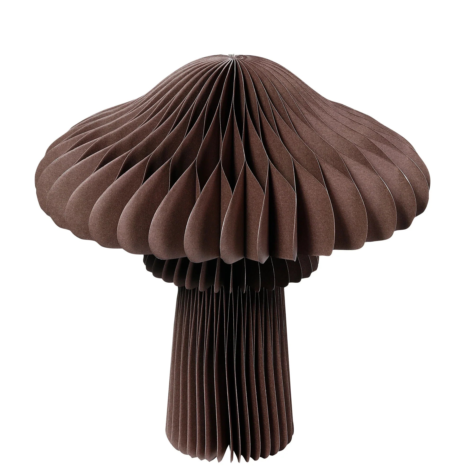 Deko-Pilz aus Papier in Dunkelbraun (Höhe 30 cm)