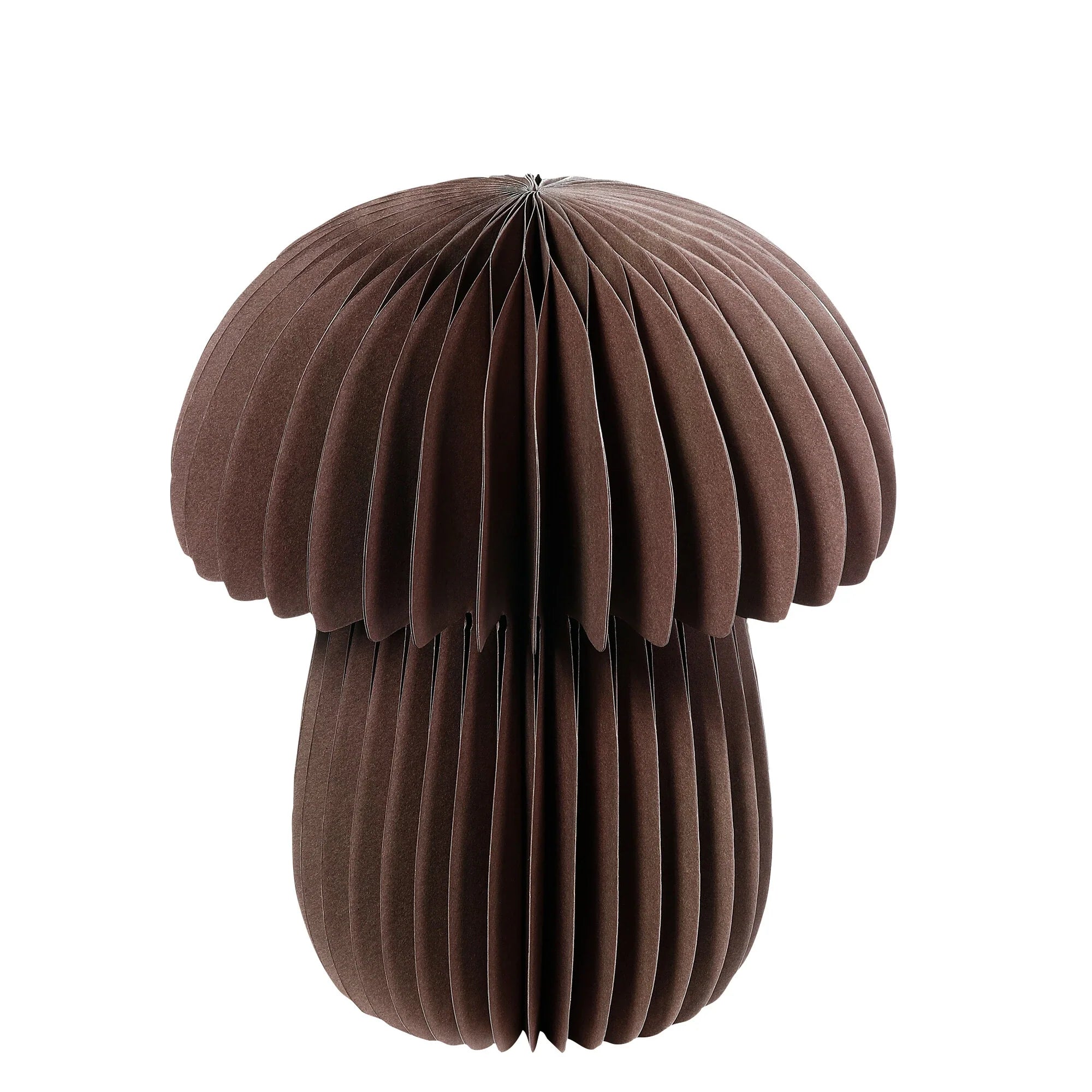 Deko-Pilz aus Papier in Dunkelbraun (Höhe 30 cm)
