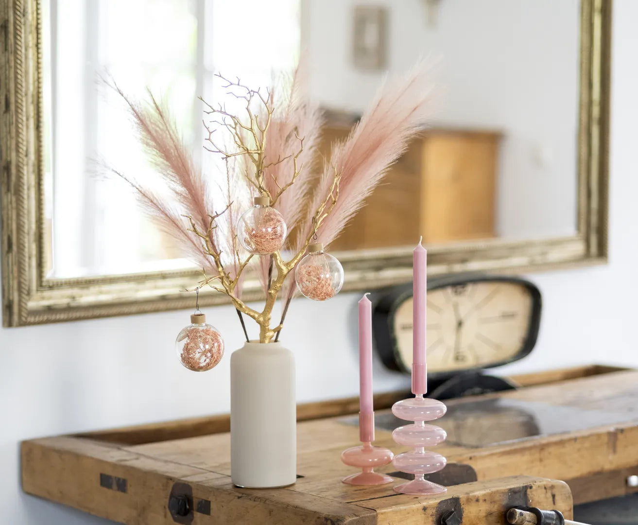 Premium Deko-Bundle „Beige M“ – 9-teiliges Komplett-Set in Soft Pink & Creme (inkl. Gold-Akzenten)