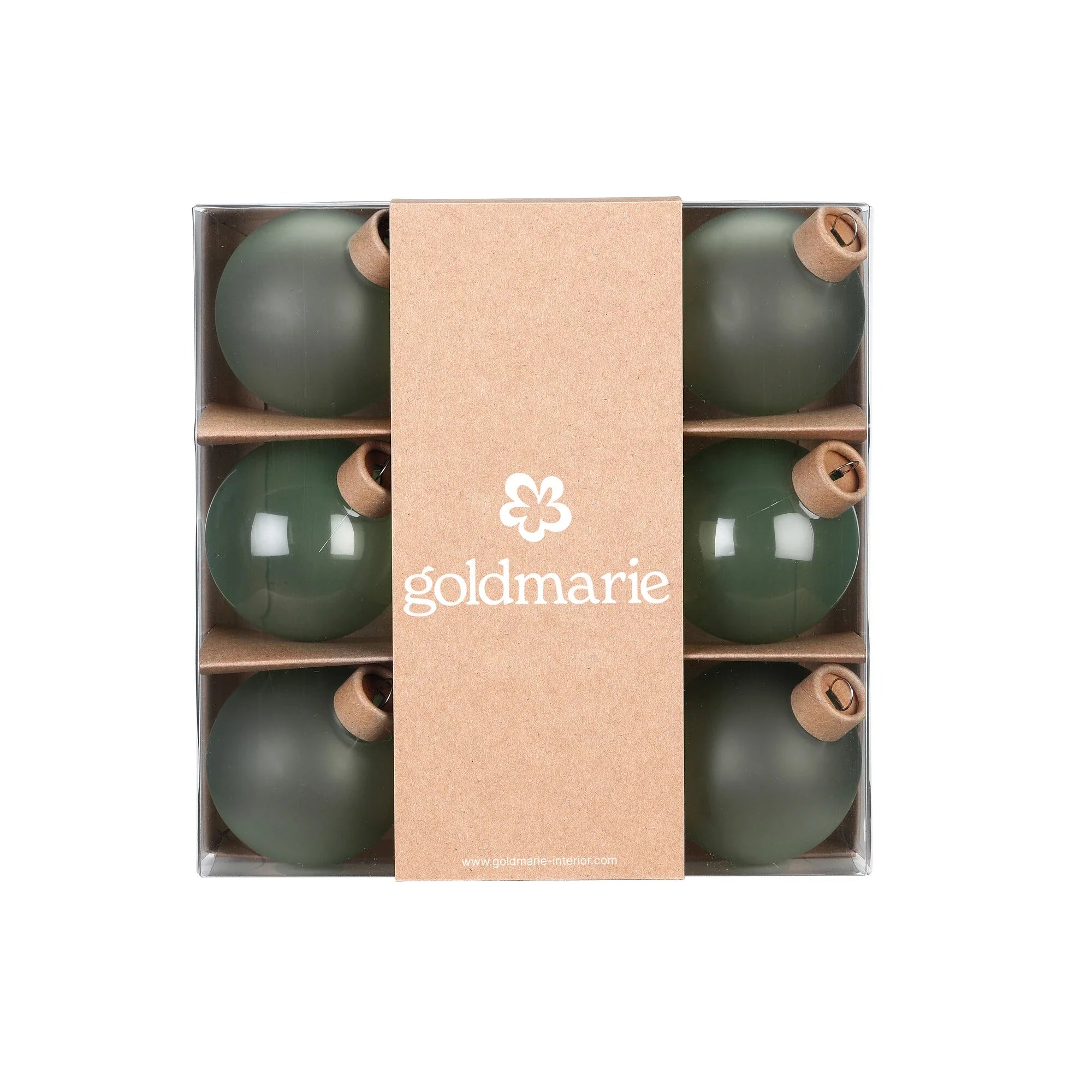 Glas-Dekokugeln „Sage“ (6 cm, 9er-Set)