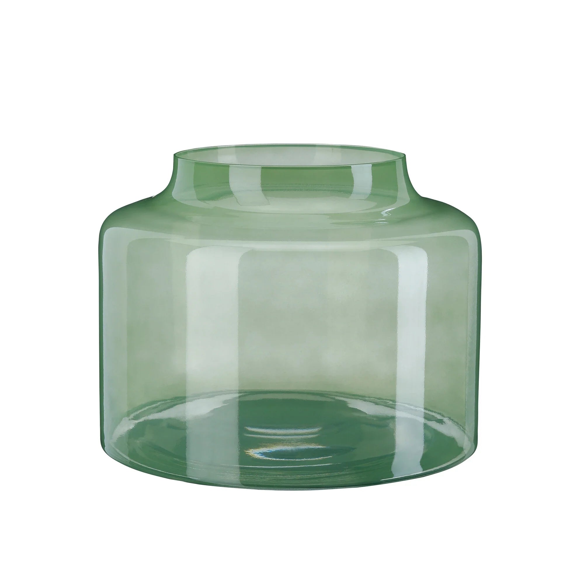 Small Glass Vase, Sage, 16 cm