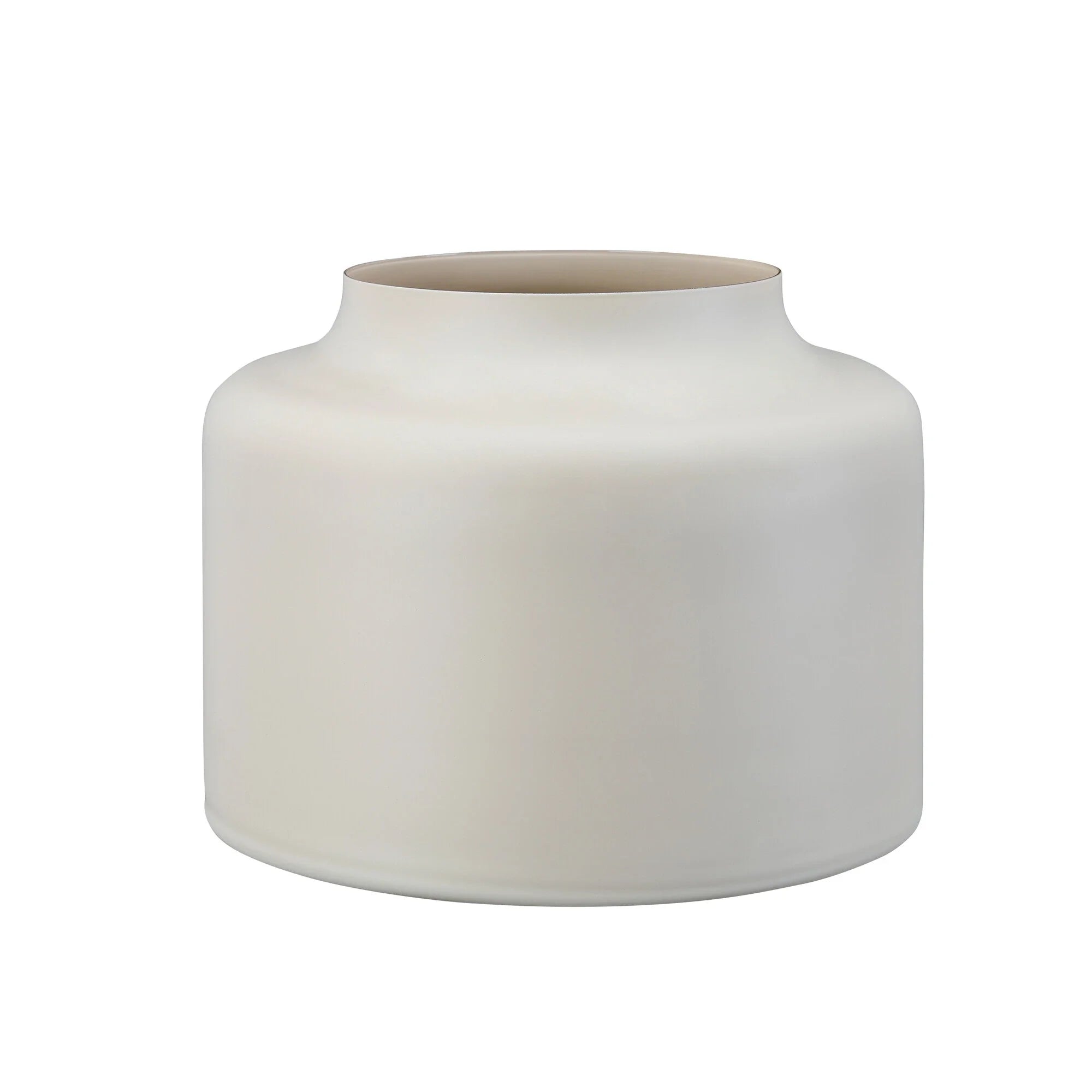 Kleine Glasvase in Beige (Höhe 16 cm)