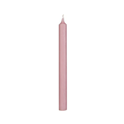 Paraffin-Stabkerzen Hellrosa (25 cm) – 4er-Set mit 10h Brenndauer (Powder)