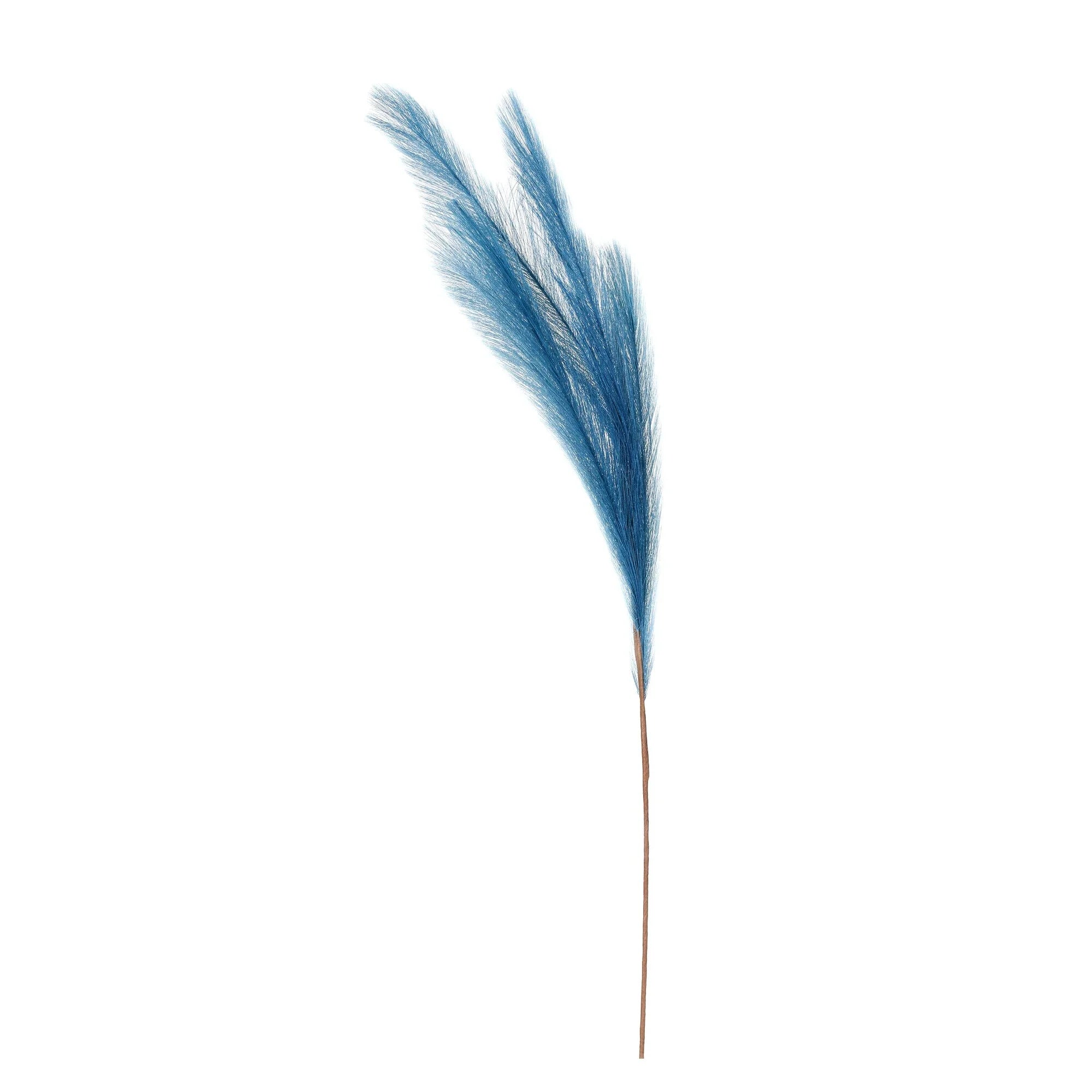 Artificial Pampas Grass Set, Blue, Polyester, 80 cm, 3 pcs