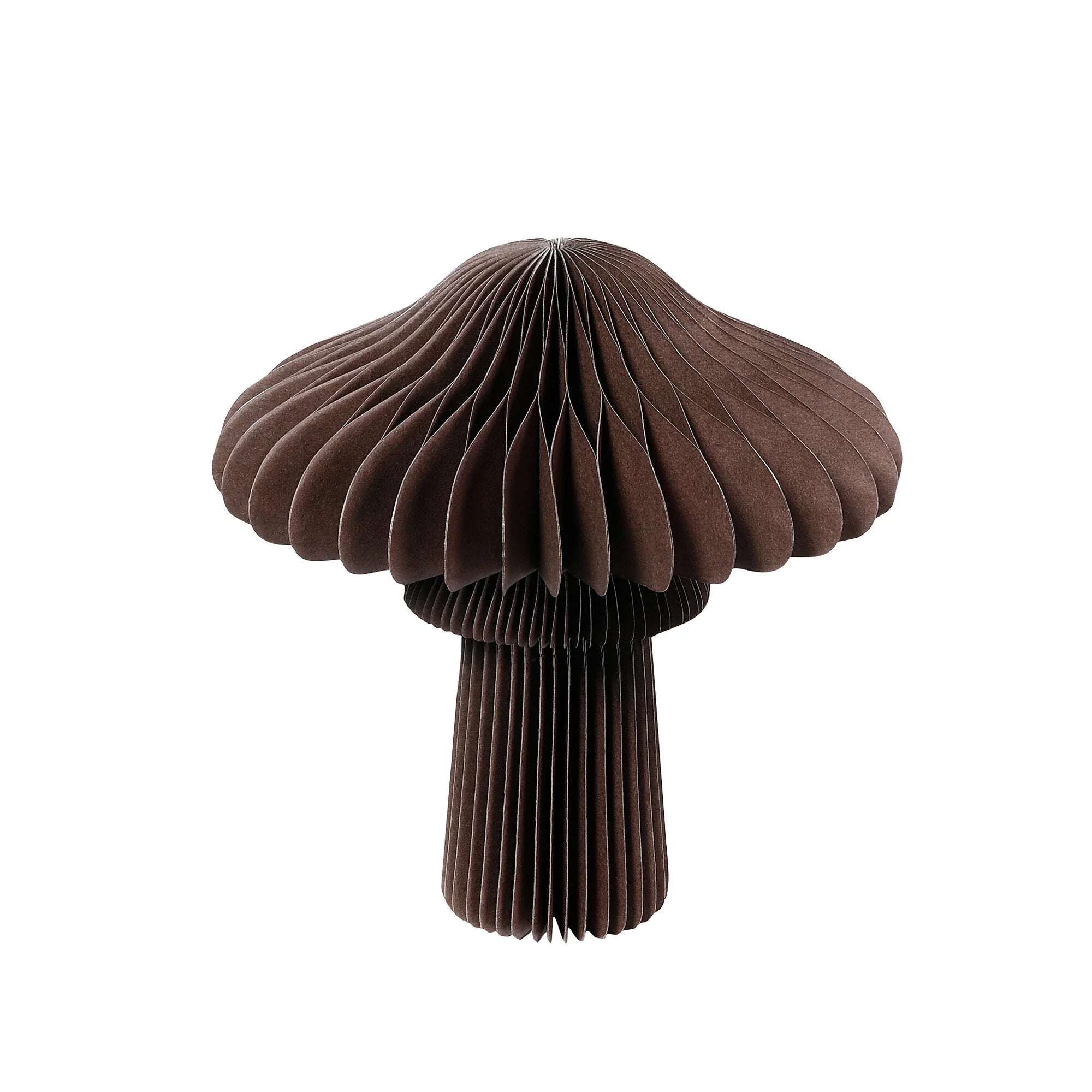 Decorative Paper Mushroom, Dark Brown, Paper, 20 cm
