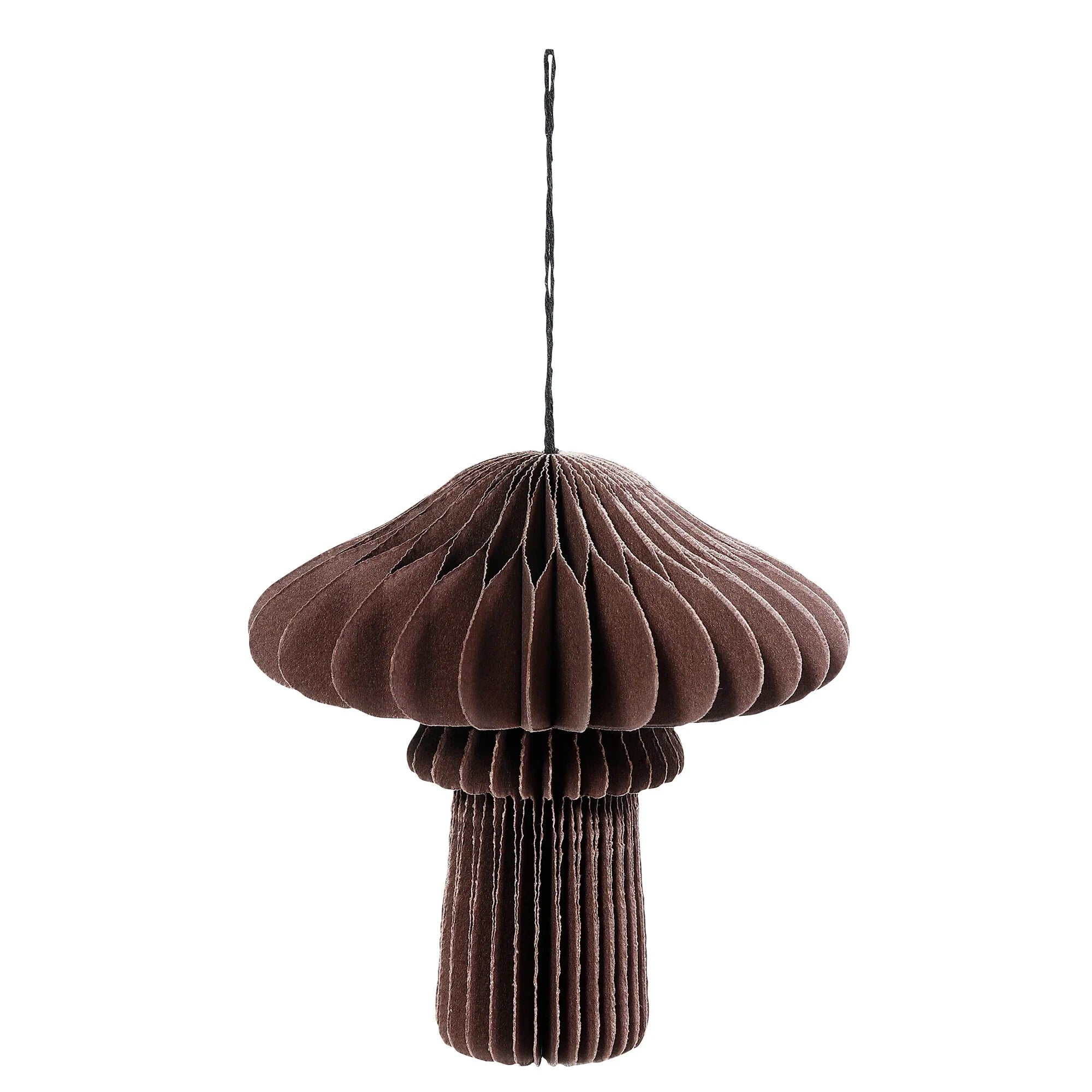 Paper Mushroom Hanger Set, Dark Brown, Paper, 10 cm, 2 pcs
