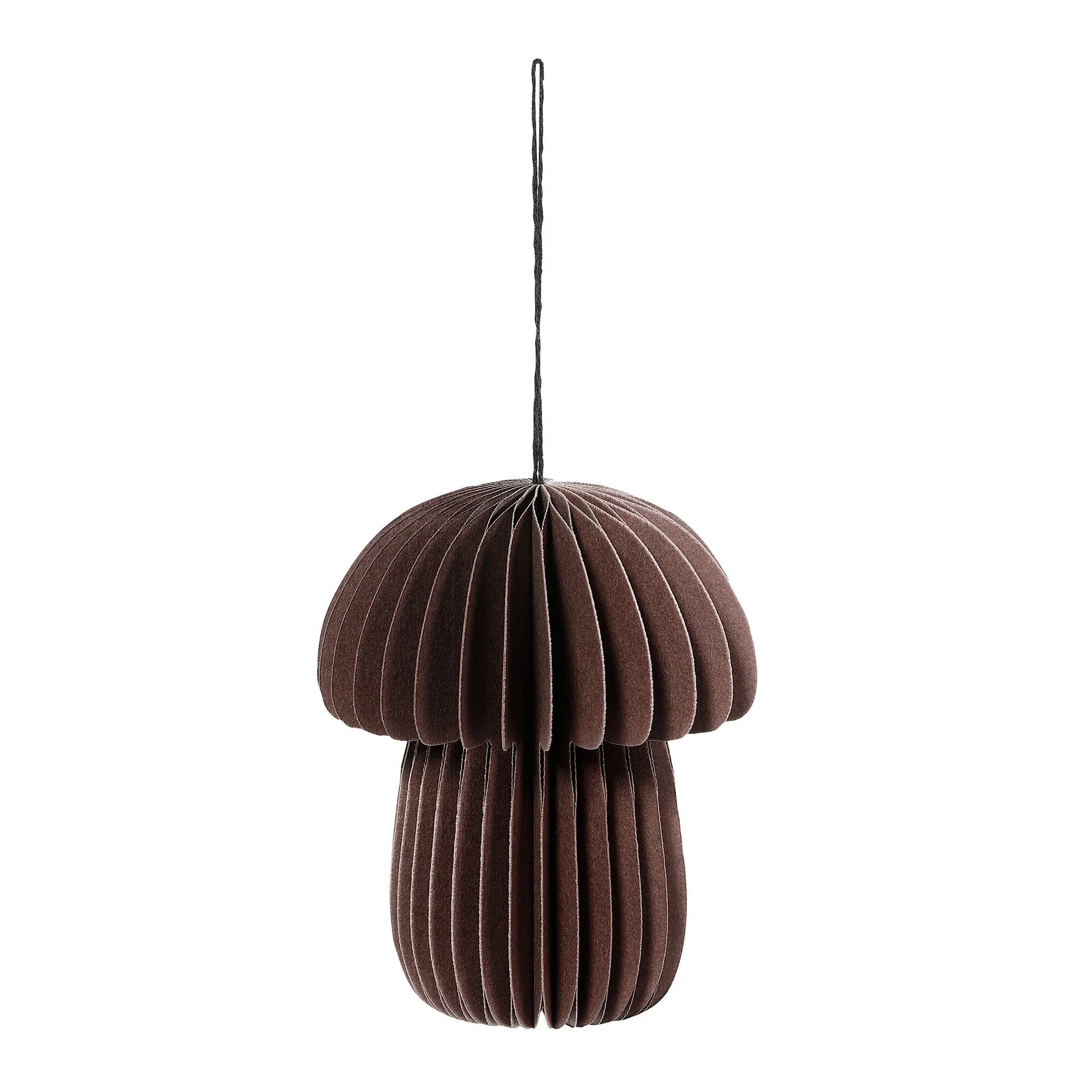 Paper Mushroom Hanger Set, Dark Brown , Paper, 10 cm, 2 pcs