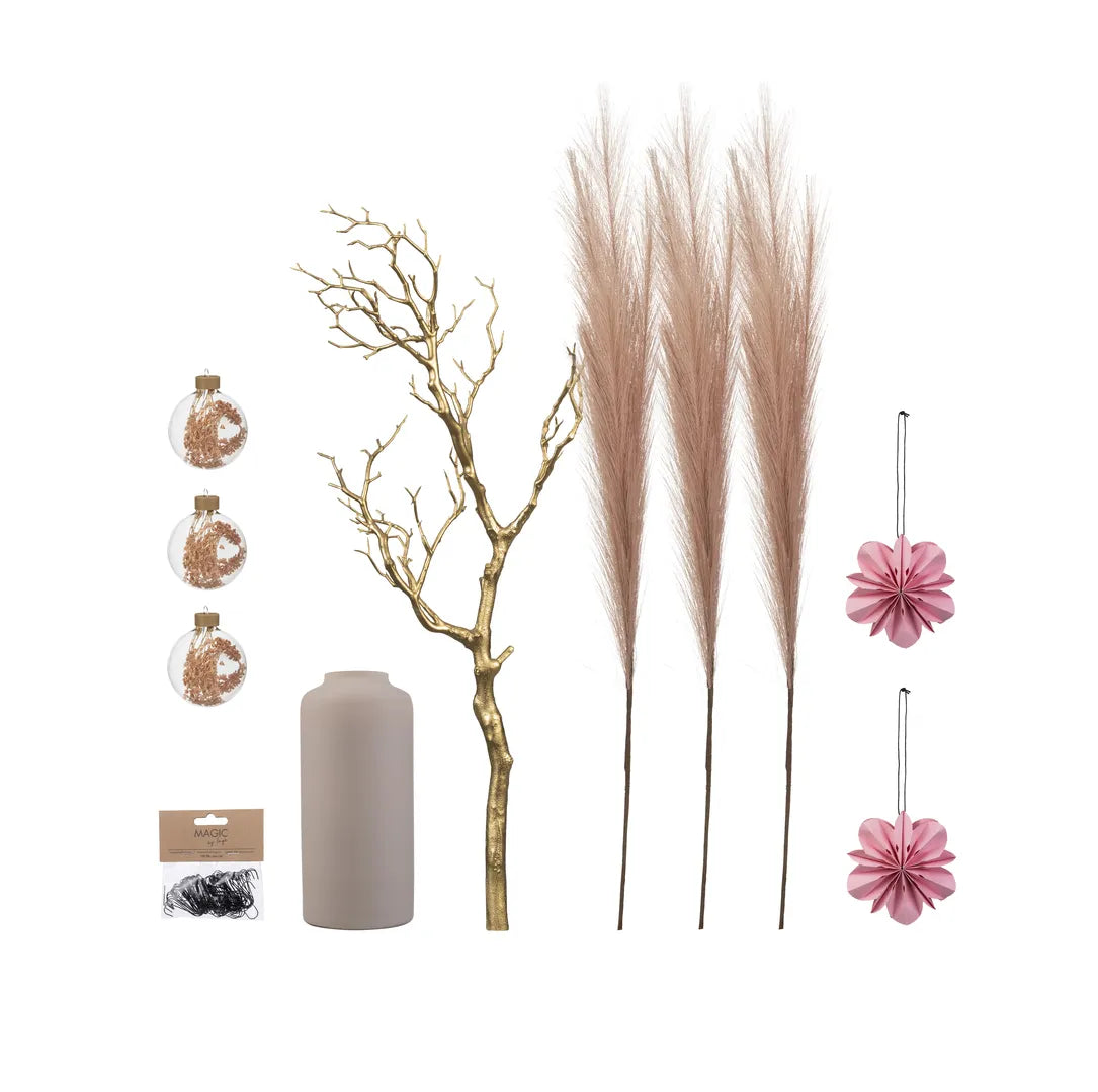 Minimalistisches Deko-Bundle „Beige S“ – 6-teiliges Komplett-Set in Creme, Soft Pink & Gold