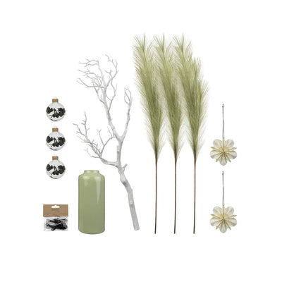 Minimalist Décor Set “Sage S” – 6 pcs Compact Set in Sage Green and Matte Cream